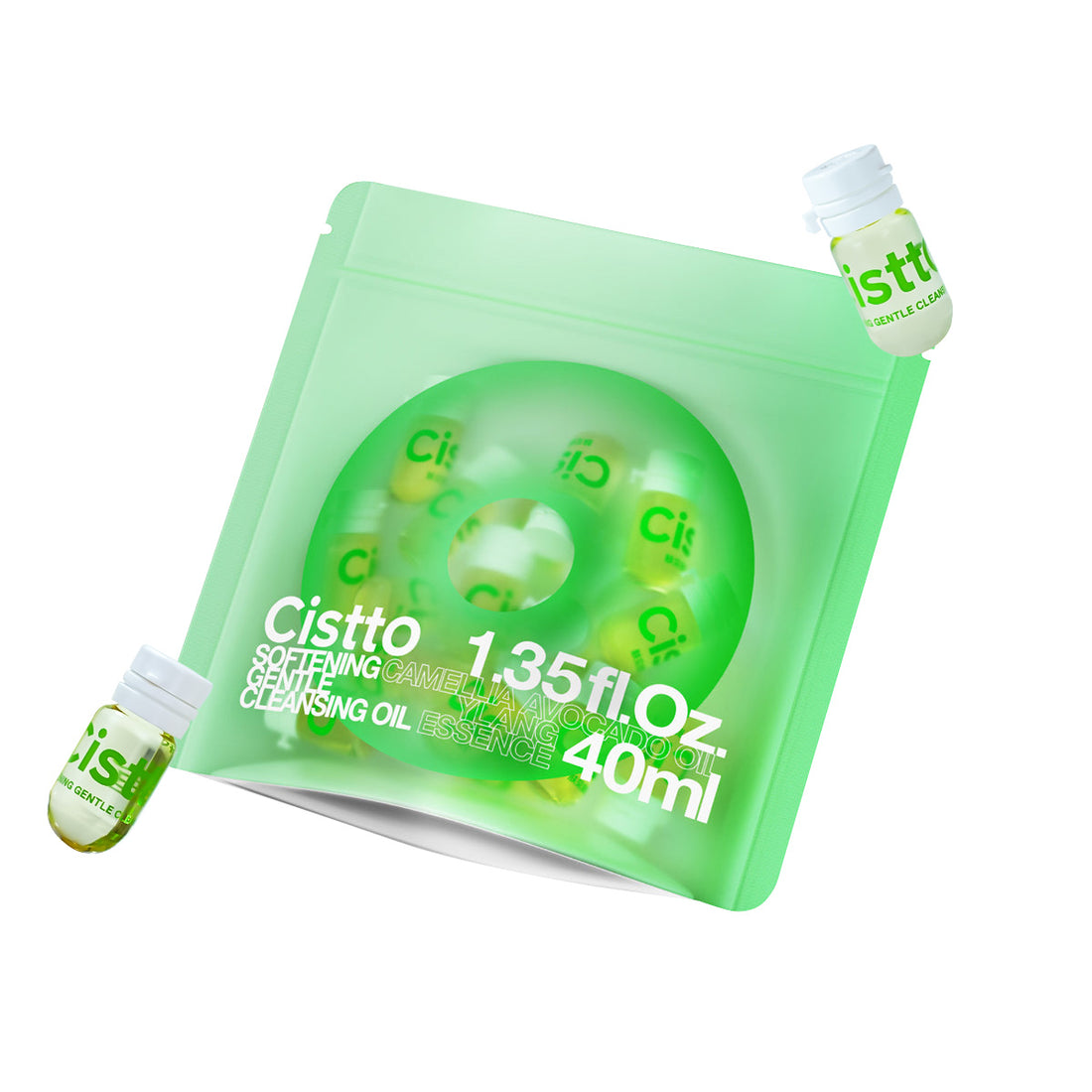 [40 mL for Dry Skin] Cardi B With Cistto Natural Cleansing Oil - Waterproof Makeup Remover Oil, Nourishing and Gentle for Sensitive Skin and All Skin Types, Travel-Friendly