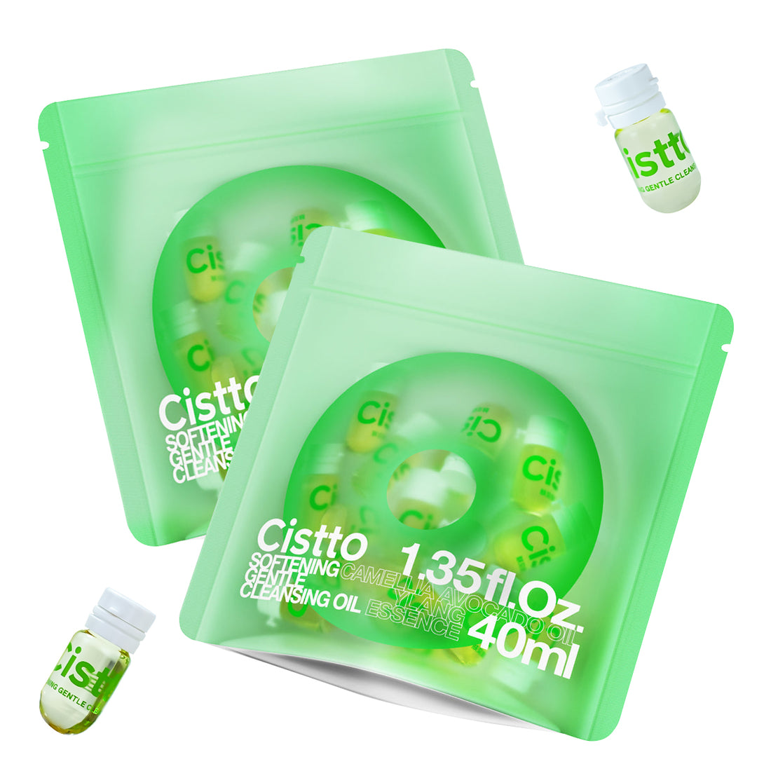 [40 mL for Dry Skin] Cardi B With Cistto Natural Cleansing Oil - Waterproof Makeup Remover Oil, Nourishing and Gentle for Sensitive Skin and All Skin Types, Travel-Friendly