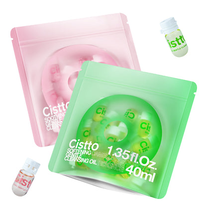 [40 mL for Oily Skin] Cardi B With Cistto Natural Cleansing Oil - Waterproof Makeup Remover Oil, Nourishing and Gentle for Sensitive Skin and All Skin Types, Travel-Friendly