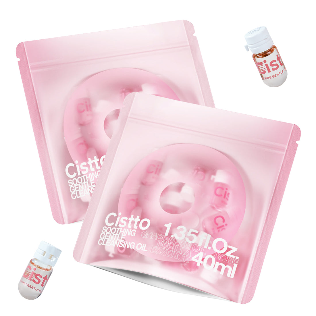 [40 mL for Oily Skin] Cardi B With Cistto Natural Cleansing Oil - Waterproof Makeup Remover Oil, Nourishing and Gentle for Sensitive Skin and All Skin Types, Travel-Friendly