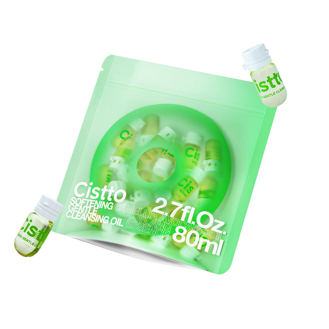 [80 mL for Dry Skin] Cardi B With Cistto Natural Cleansing Oil - Waterproof Makeup Remover Oil, Nourishing and Gentle for Sensitive Skin and All Skin Types, Travel-Friendly