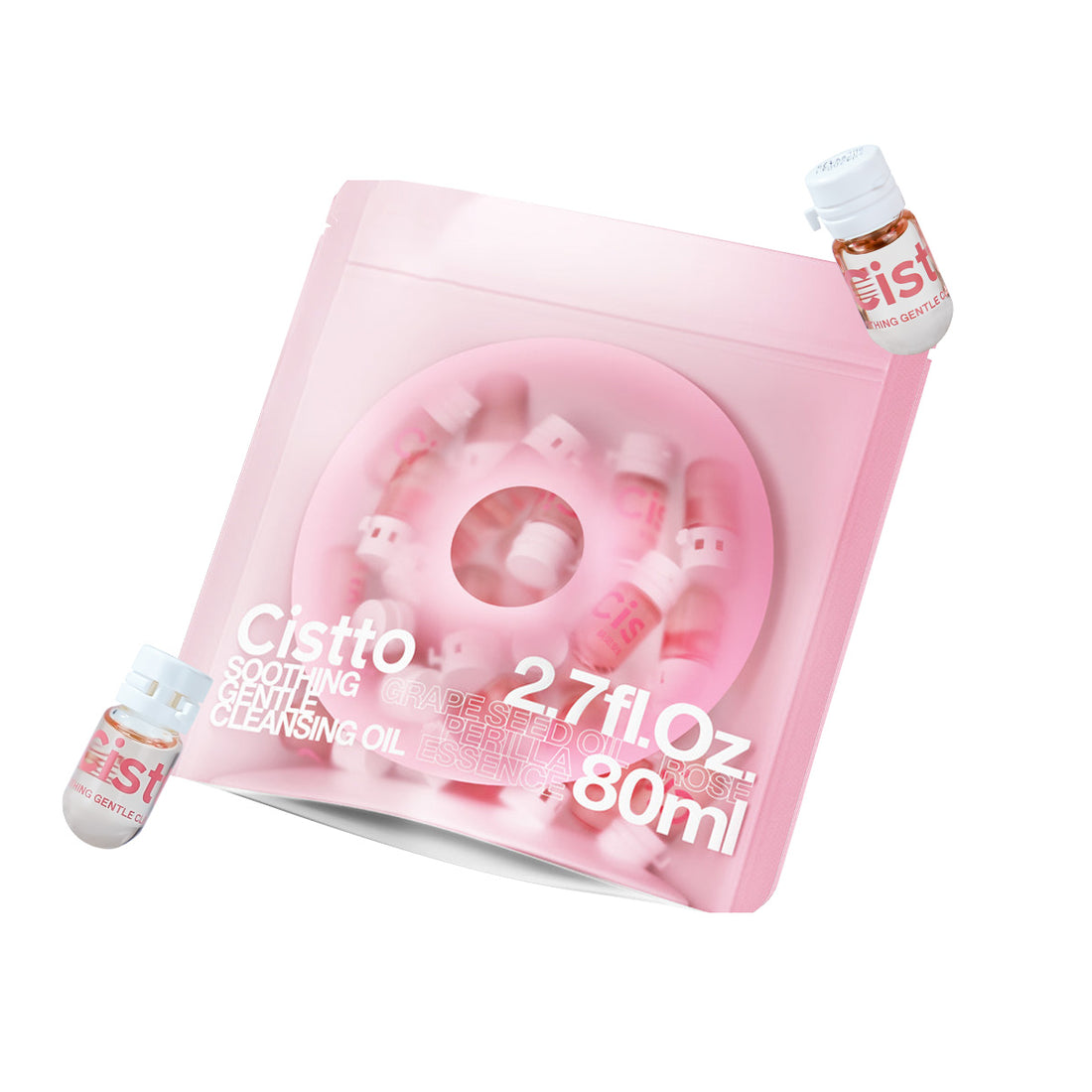 [80 mL for Oily Skin] Cardi B With Cistto Natural Cleansing Oil - Waterproof Makeup Remover Oil, Nourishing and Gentle for Sensitive Skin and All Skin Types, Travel-Friendly