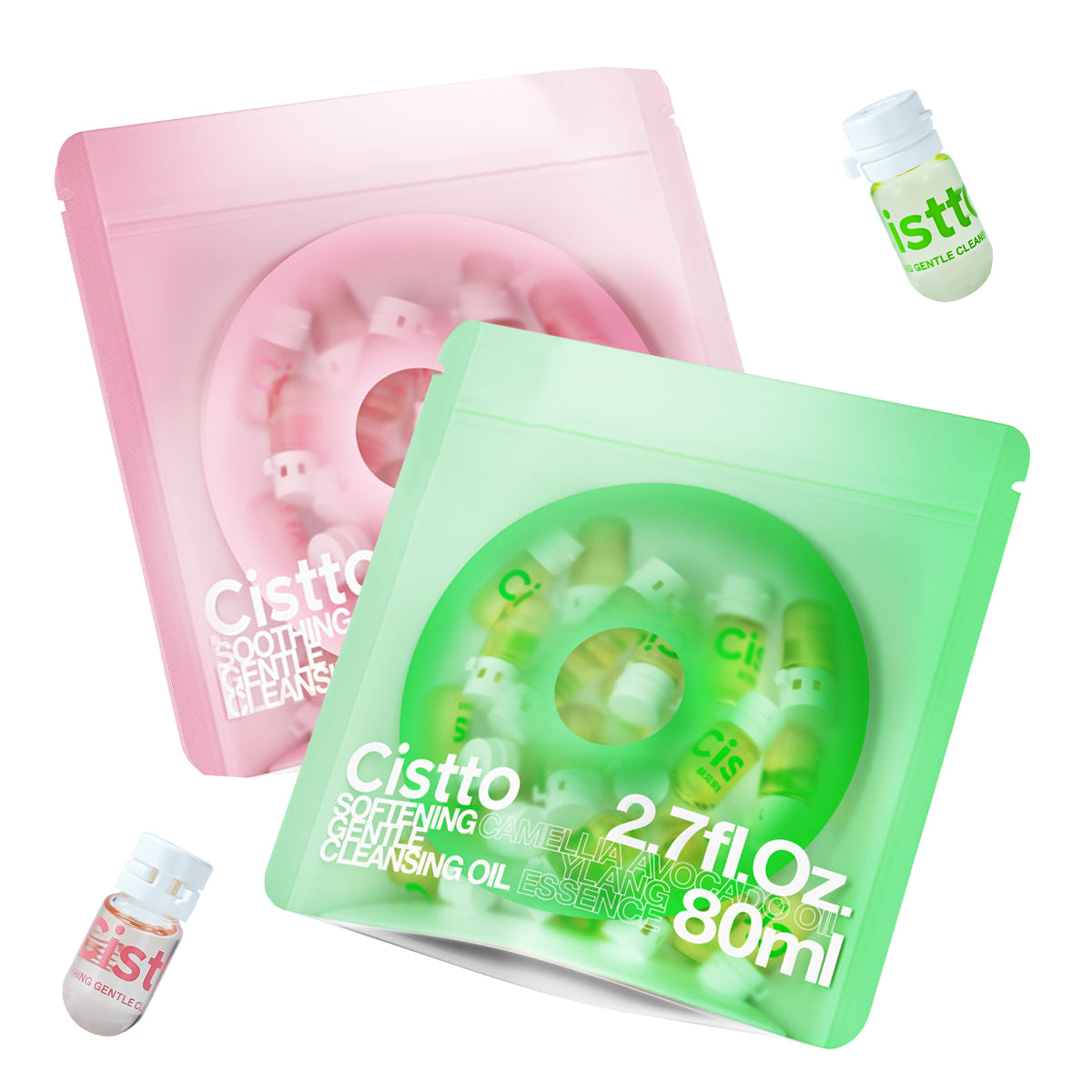 [80 mL for Oily Skin] Cardi B With Cistto Natural Cleansing Oil - Waterproof Makeup Remover Oil, Nourishing and Gentle for Sensitive Skin and All Skin Types, Travel-Friendly