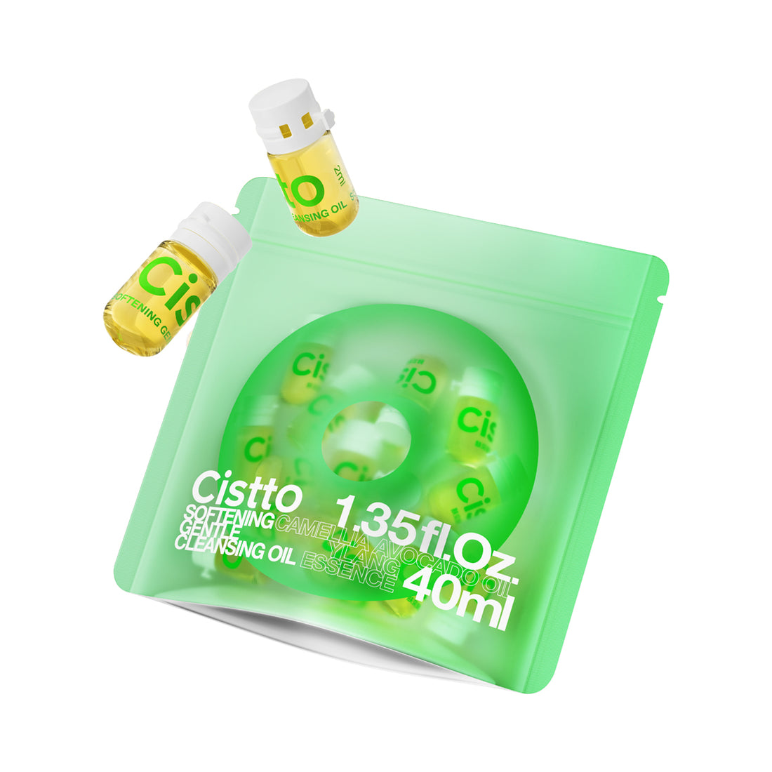 [40 mL for Dry Skin] Cardi B With Cistto Natural Cleansing Oil - Waterproof Makeup Remover Oil, Nourishing and Gentle for Sensitive Skin and All Skin Types, Travel-Friendly
