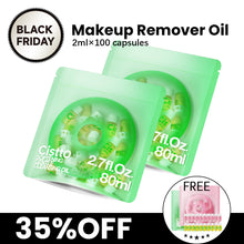 Load image into Gallery viewer, 【Black Friday 】Cistto Natural Cleansing Oil – Best for Sensitive &amp; Acne-Prone Skin, Waterproof Makeup Remover Oil – Nourishing &amp; Gentle!, Travel-Friendly  2ml*40 Capsules, Antioxidant Fresh-Seal, Non-comedogenic ，Fragrance and Colorant Free！
(Green*2)